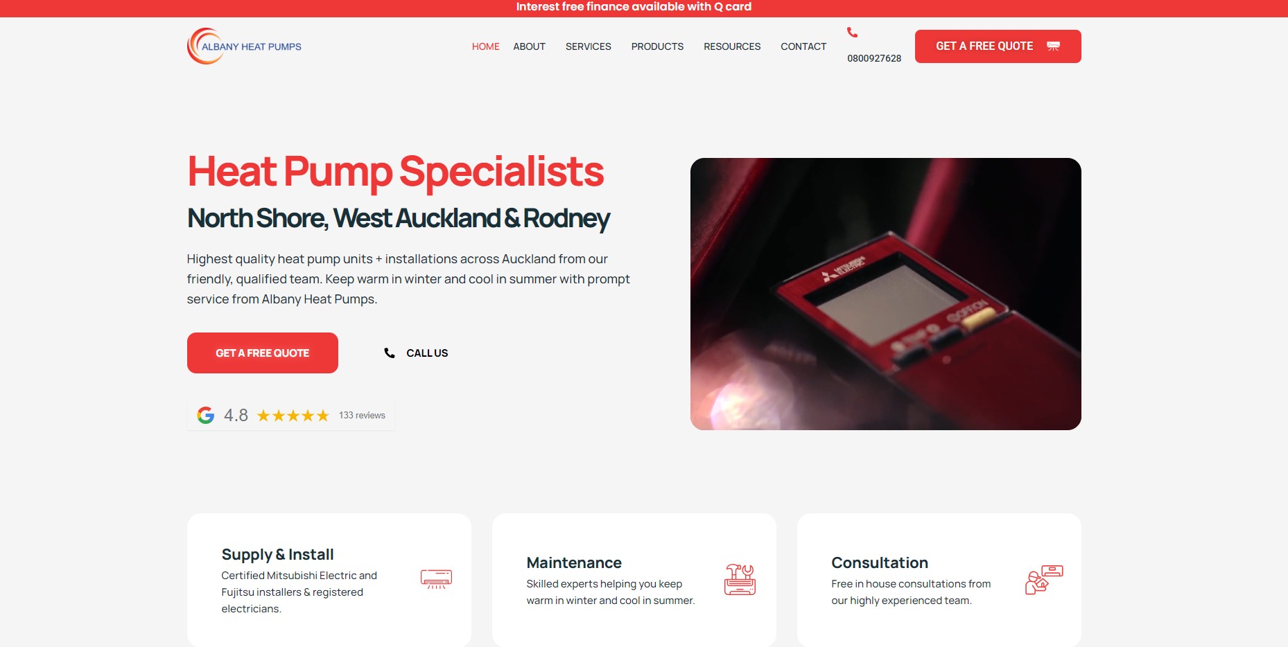 albany heat pumps homepage