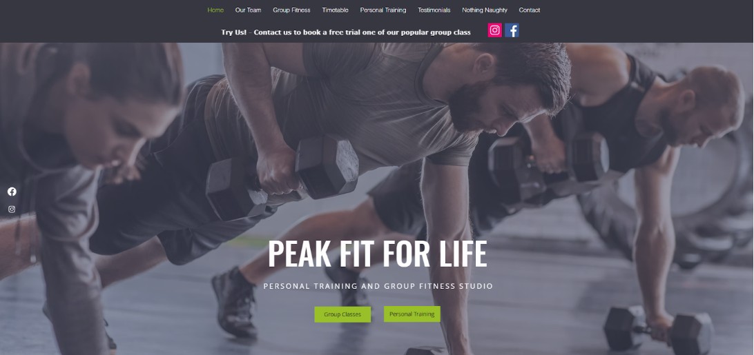 peak for life homepage